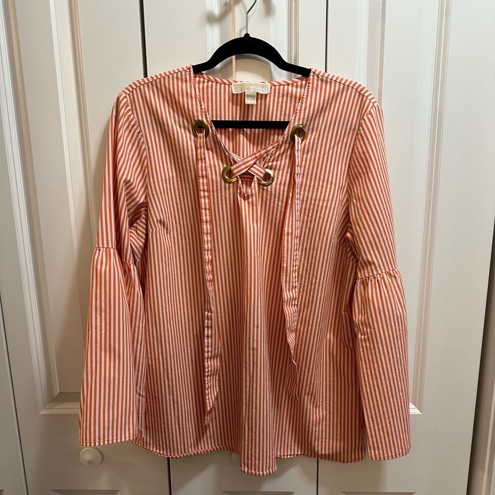 Striped Orange Women's Top